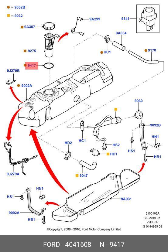 4041608 FORD Прокладка датчика уровня топлива Tr 01