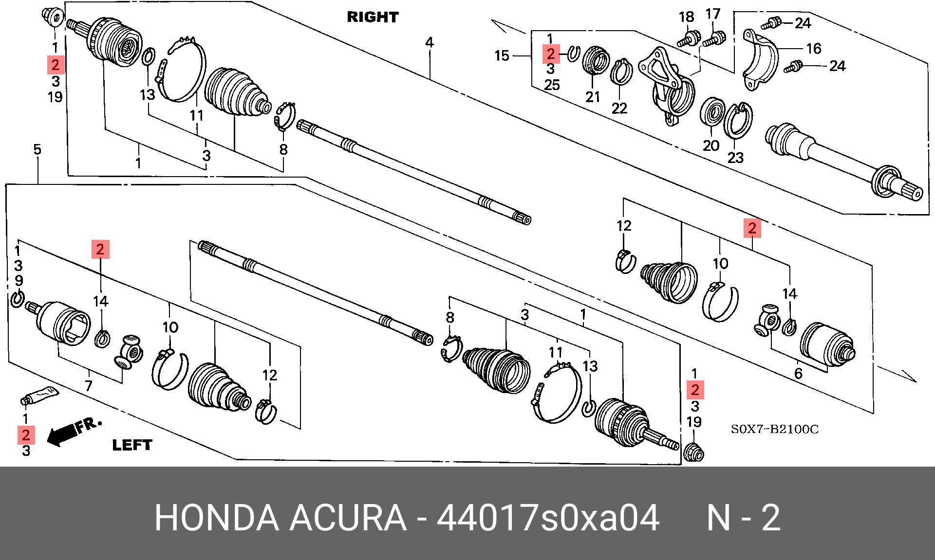 44017S0XA04 HONDA 