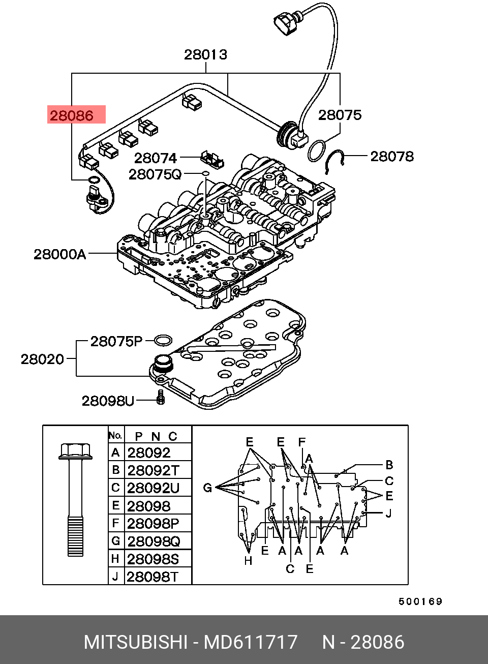 MD611717 MITSUBISHI КОЛЬЦО УПЛОТНИТЕЛЬНОЕ