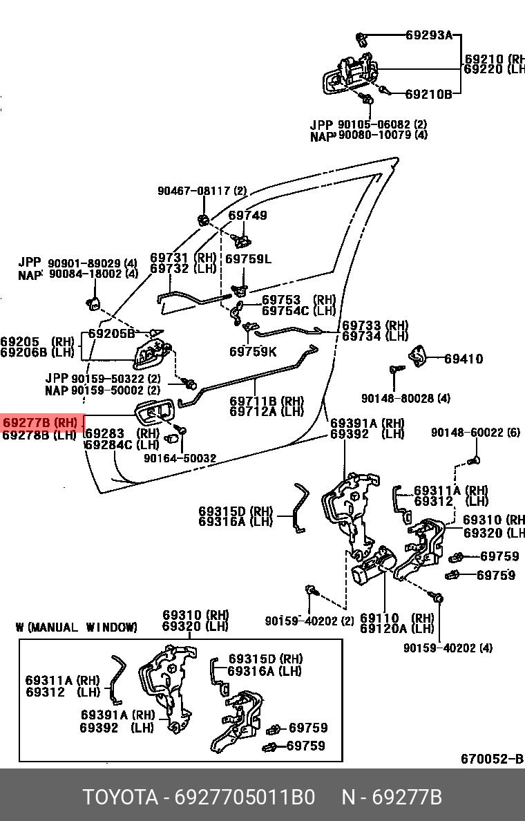 6927705011B0 TOYOTA -