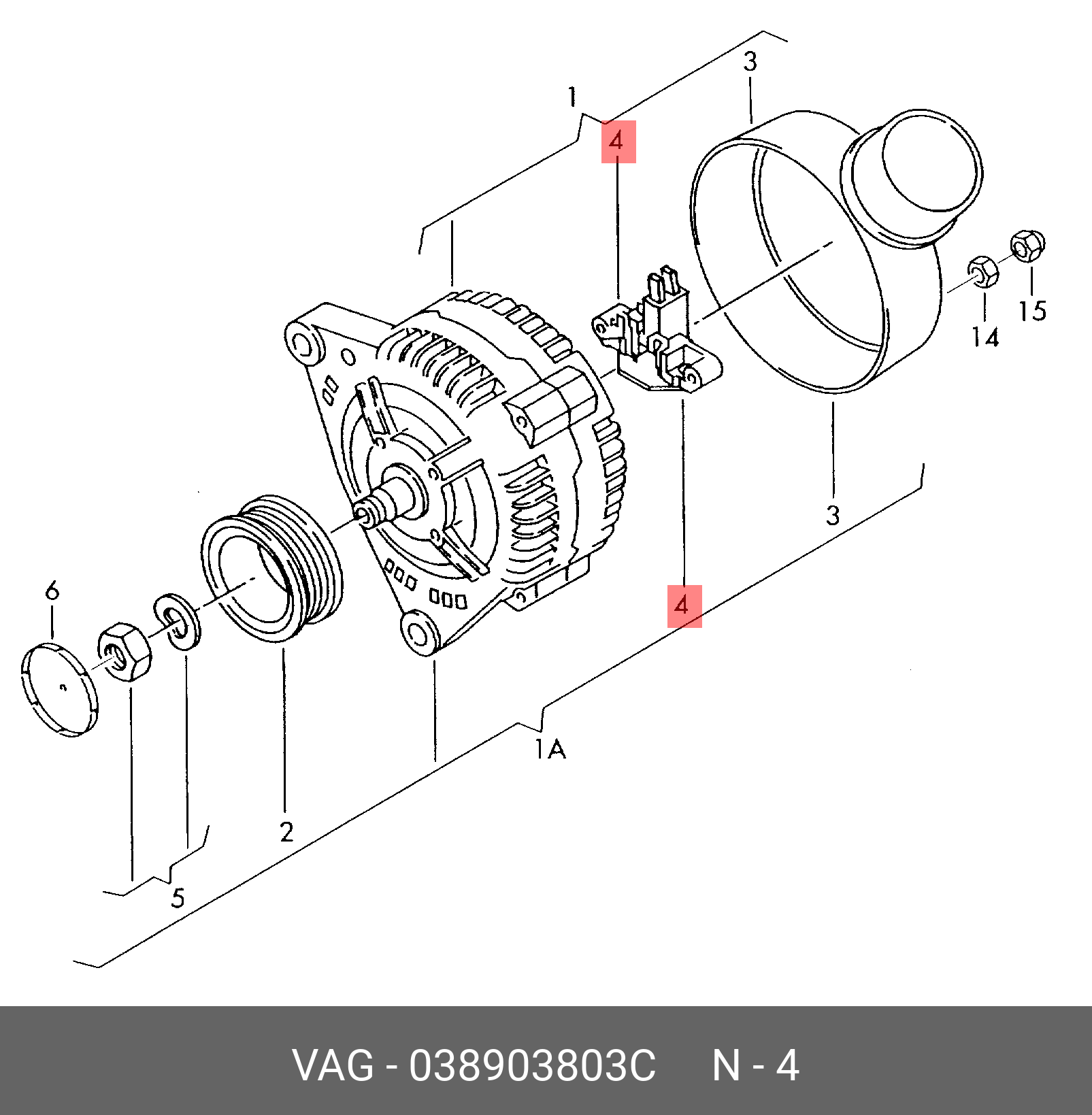 038903803C VAG Регулятор напряжения