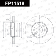 Диск тормозной передний FAP FP11518