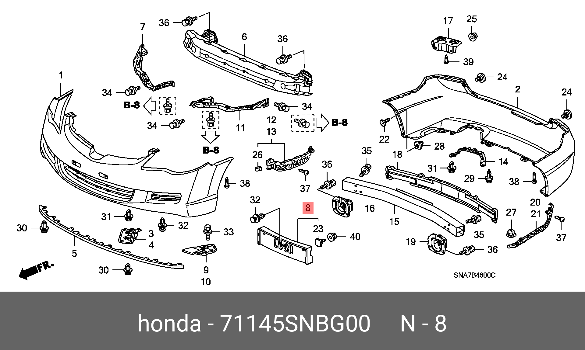 71145SNBG00 HONDA Рама