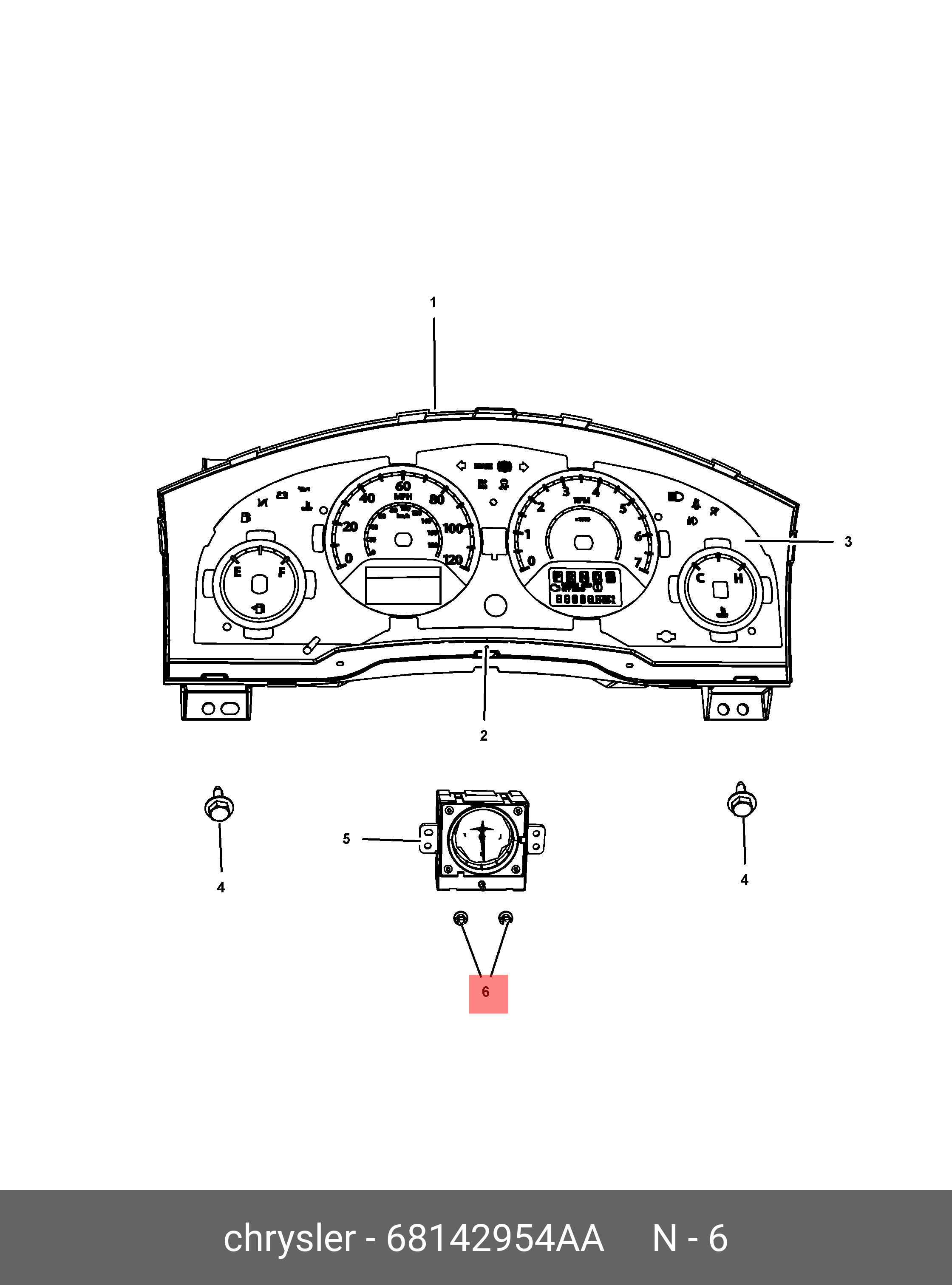 68142954AA CHRYSLER Лампочка подсветки часов 68142954AA CHRYSLER Лампочка подсветки часов