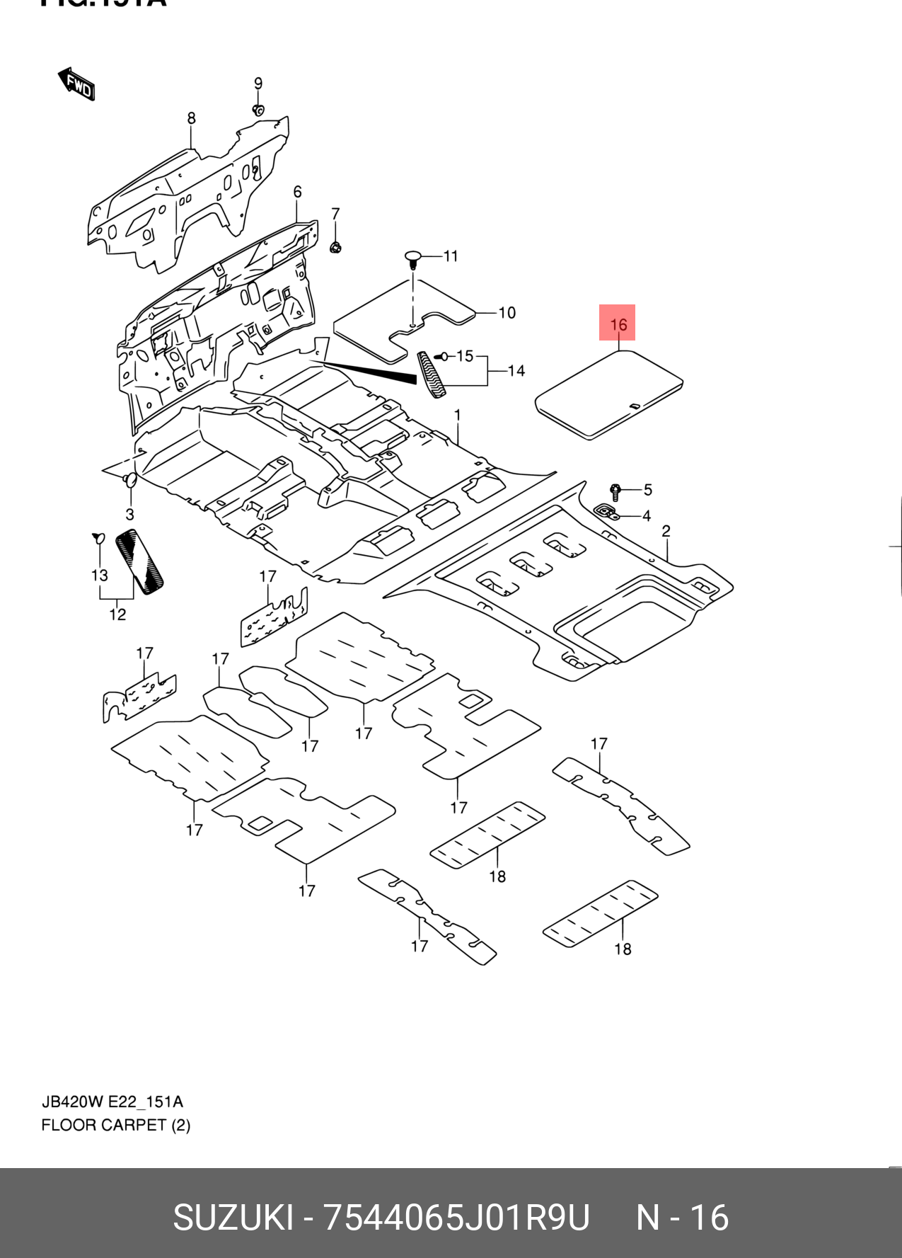 7544065J01R9U SUZUKI 