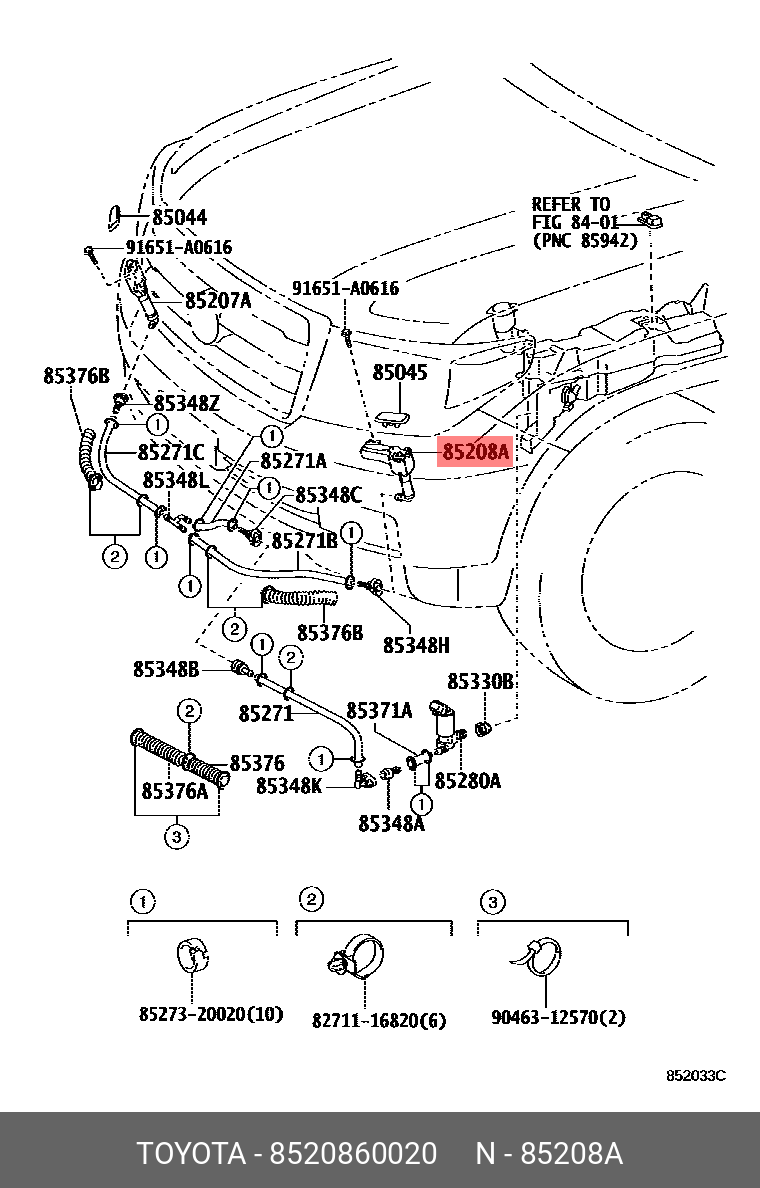 8520860020 TOYOTA ФОРСУНКА ОМЫВАТЕЛЯ