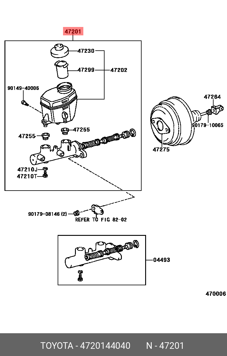 4720144040 TOYOTA ЦИЛИНДР ТОРМОЗНОЙ ГЛАВНЫЙ