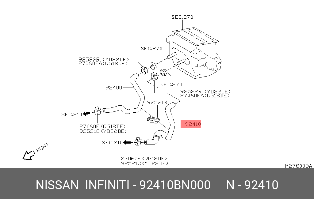 92410BN000 NISSAN -