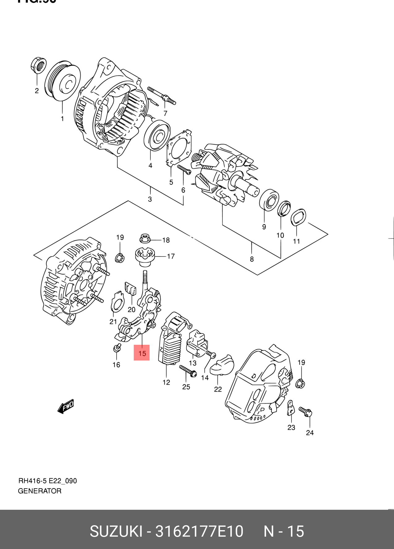 3162177E10 SUZUKI Диодный мост генератора