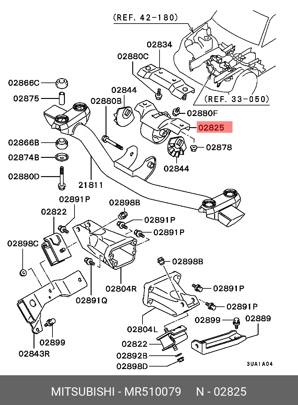 MR510079 MITSUBISHI ПОДУШКА ДВИГАТЕЛЯ