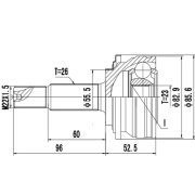 Z88402R ZIKMAR Шрус Наружный