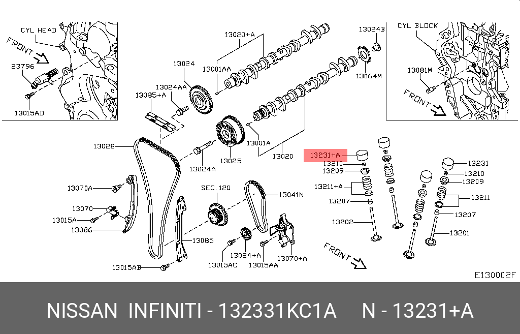 132331KC1A NISSAN ТОЛКАТЕЛЬ КЛАПАНА ГРМ