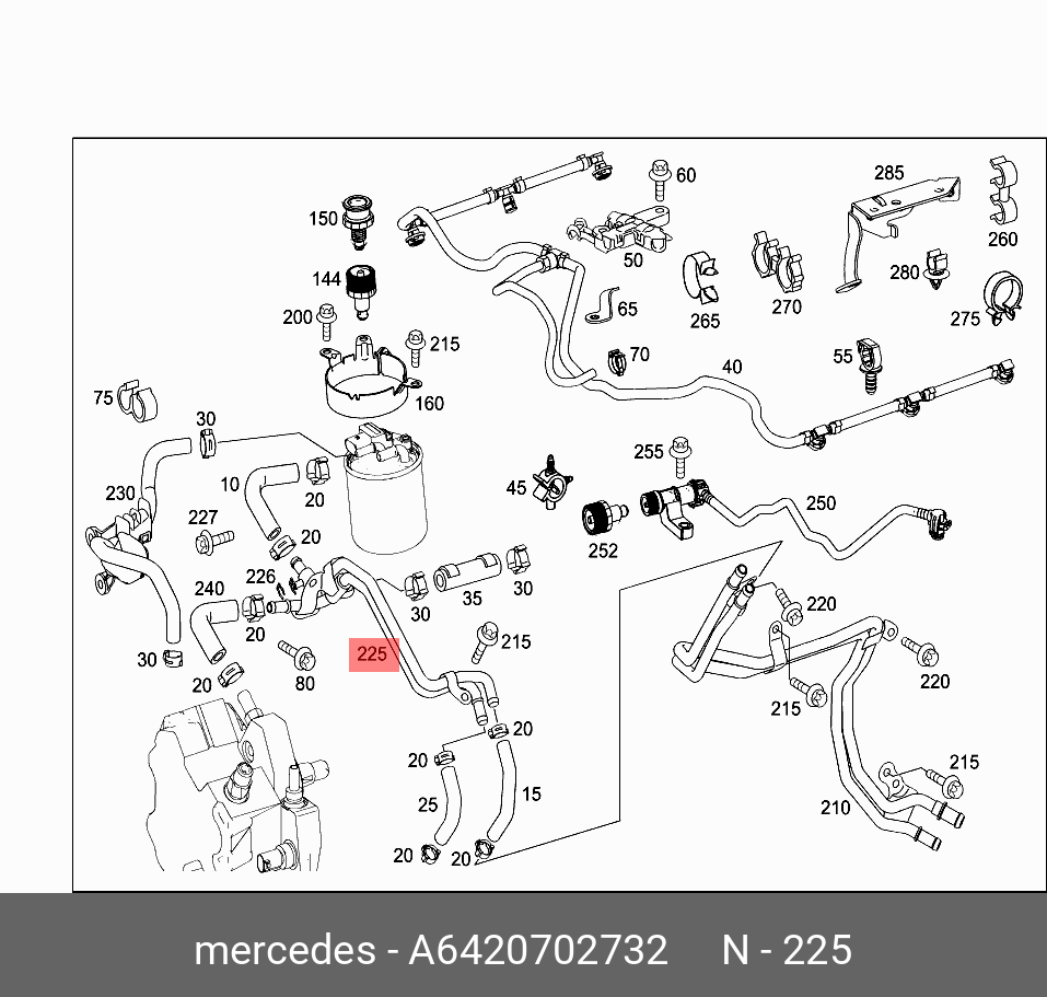 A6420702732 MERCEDES-BENZ МАГИСТРАЛЬ ТОПЛИВНАЯ