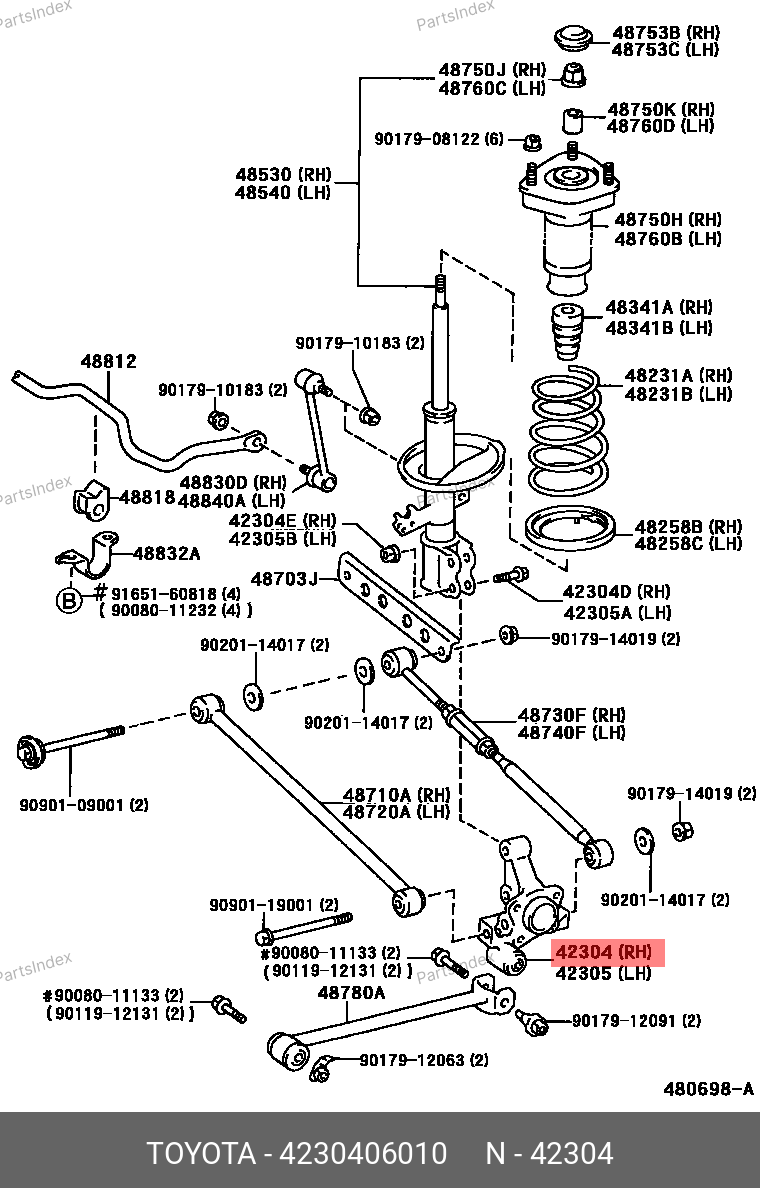 4230406010 TOYOTA Сайлентблок