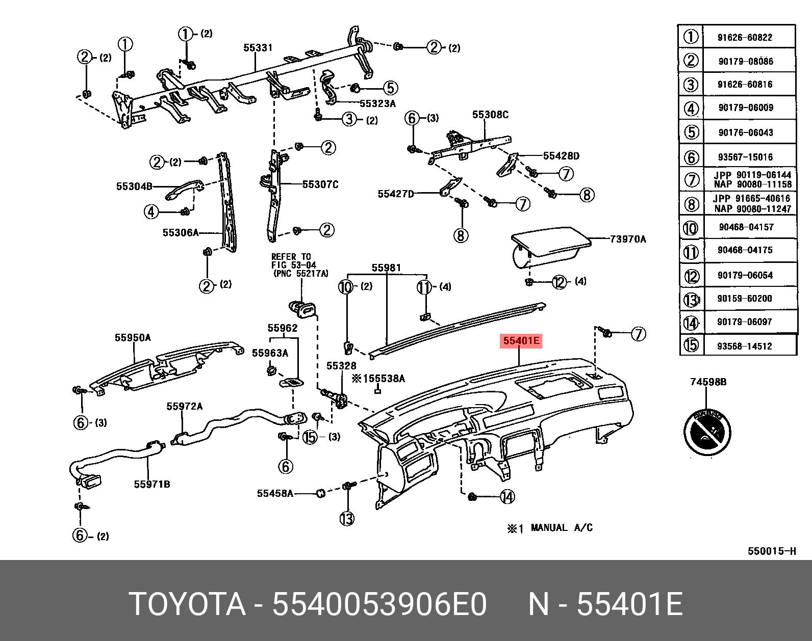 5540053906E0 TOYOTA 