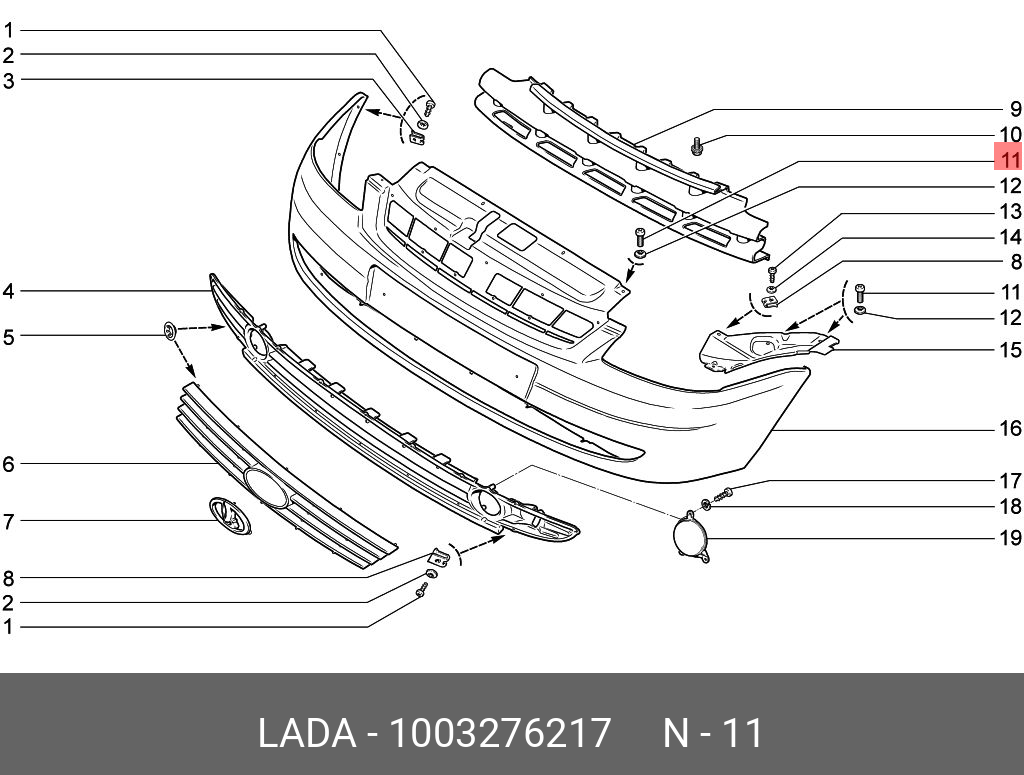 00001003276217 LADA Винт с крестообразной шляпкой