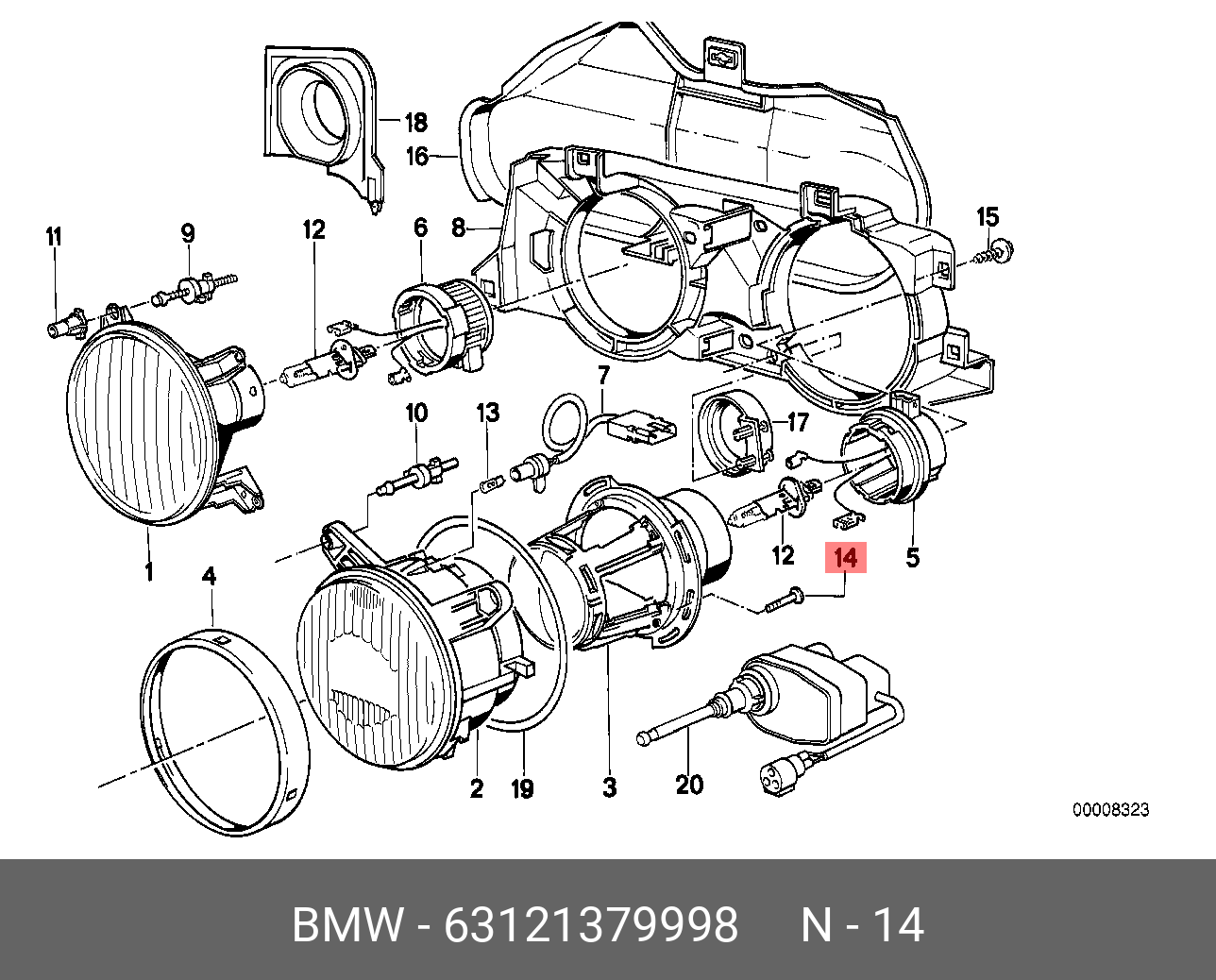 63121379998 BMW Винт со сферо-цилиндрической головкой,LINSENSCHRAUBE