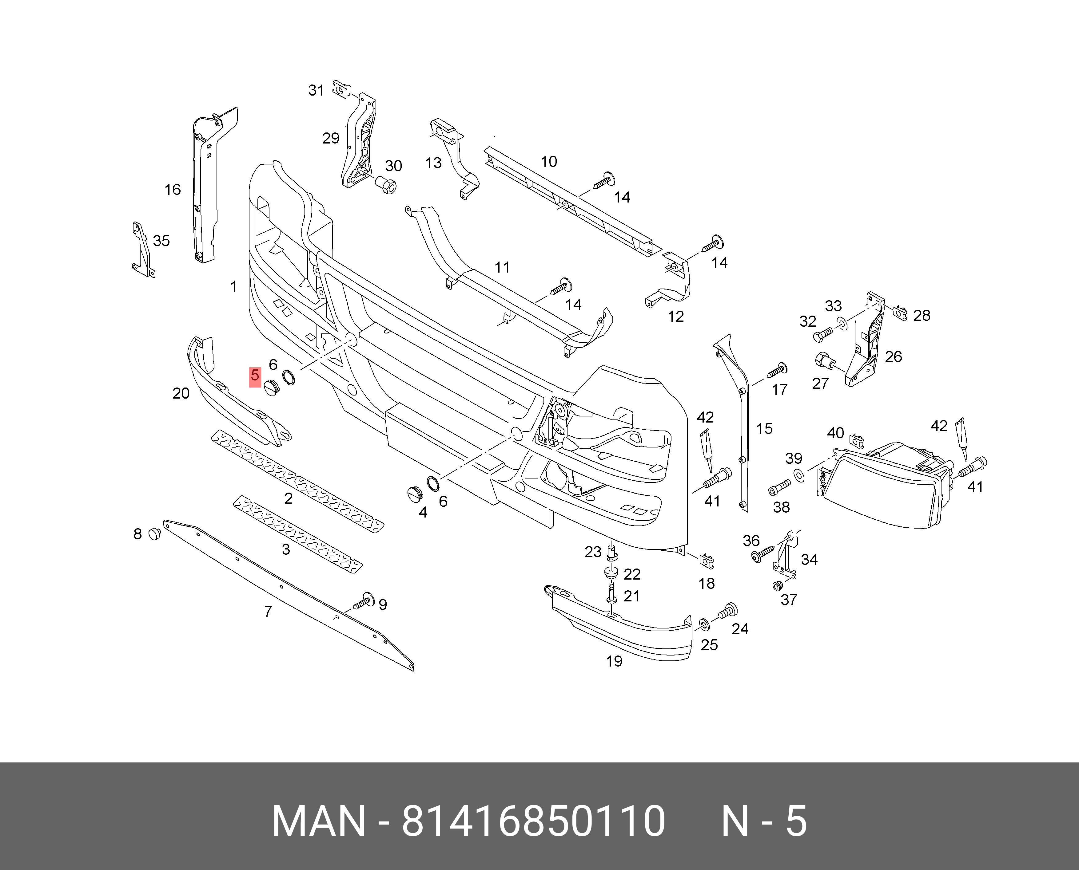 81416142184 MAN накладка педали верх 81.41614-2184 купить в интернет-магазине Av