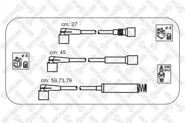 1038129SX STELLOX Комплект проводов зажигания