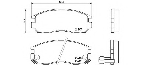 P54014 BREMBO P54014_=GDB1128=FDB764 колодки дисковые п. Mitsubishi Colt 1.51.61.8 89
