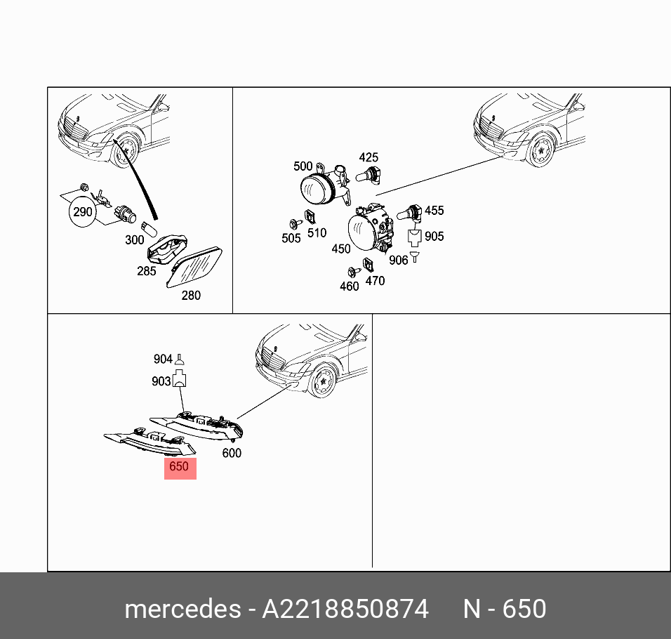 A2218850874 MERCEDES-BENZ Накладка переднего бампера
