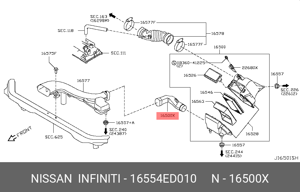 16554ED010 NISSAN Деталь