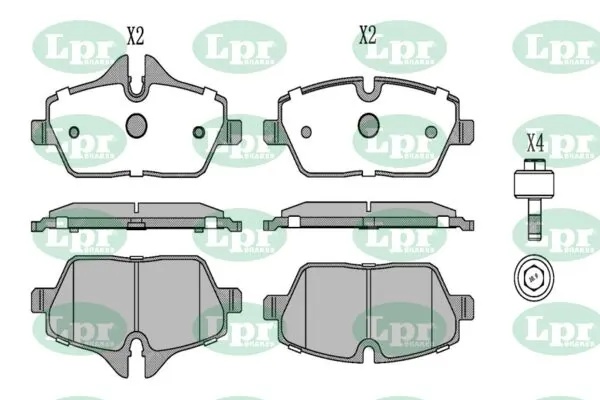 05P2080 LPR/AP Комплект тормозных колодок, дисковый тормоз
