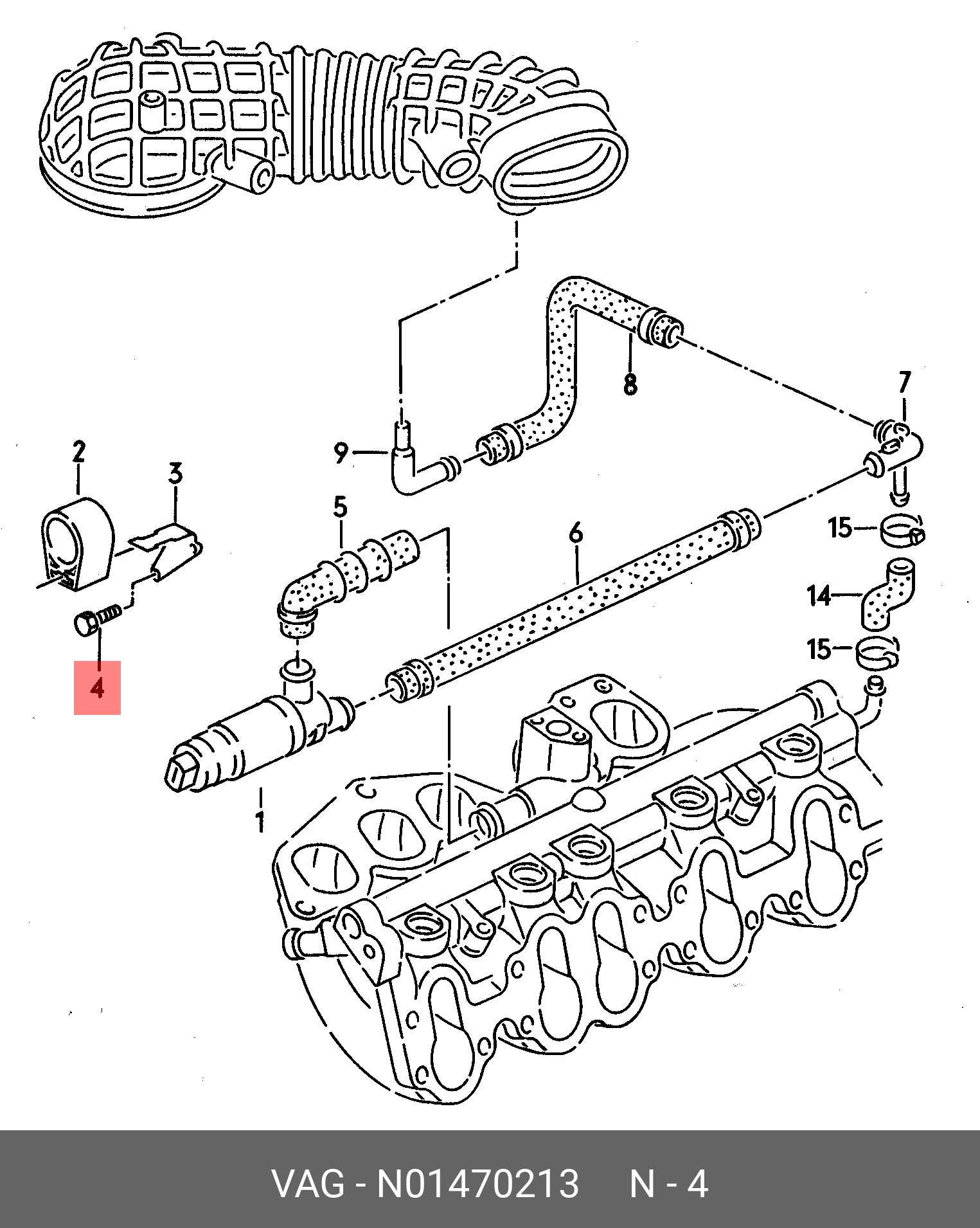 N01470213 VAG Болт с внутренним