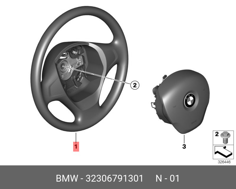 32306791301 BMW Рулевое колесо