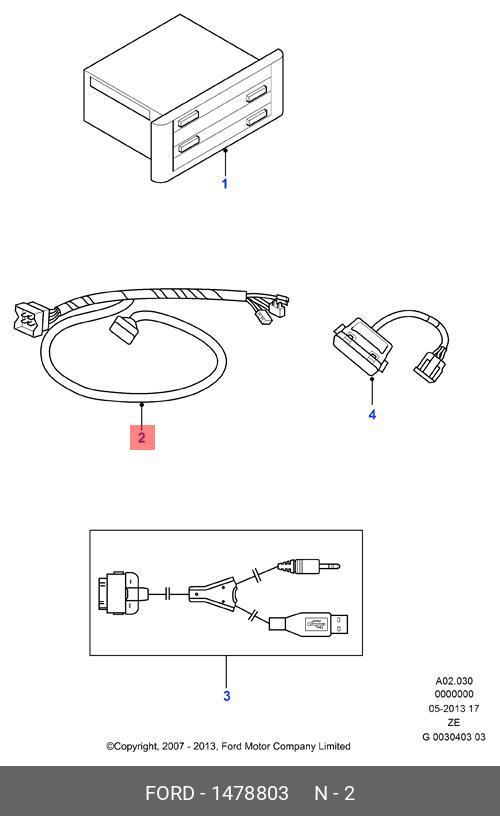 1478803 FORD KAB.-RADIOVERS.,WIRE ASY - RADIO FEE