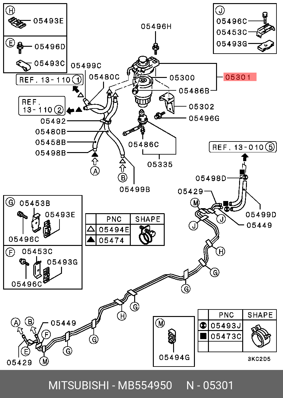 MB554950 MITSUBISHI КОРПУС ТОПЛИВНОГО ФИЛЬТРА