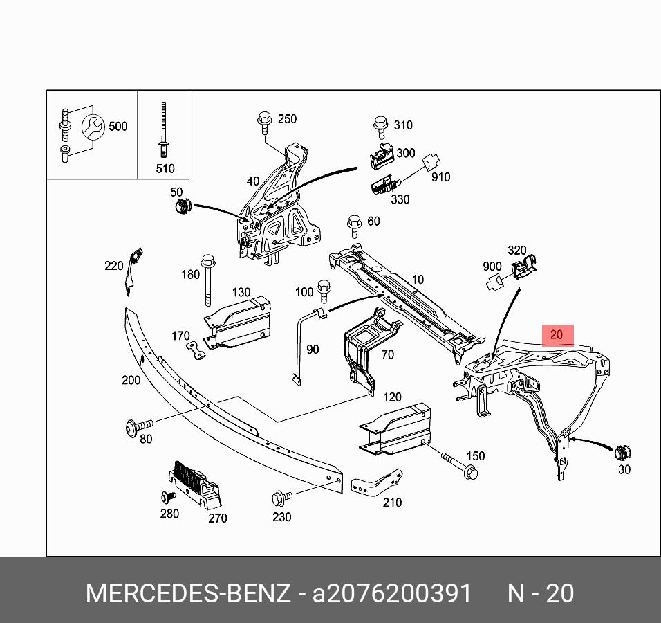 A2076200391 MERCEDES-BENZ КРЕПЛЕНИЕ ФАРЫ ПЕРЕДНЕЙ