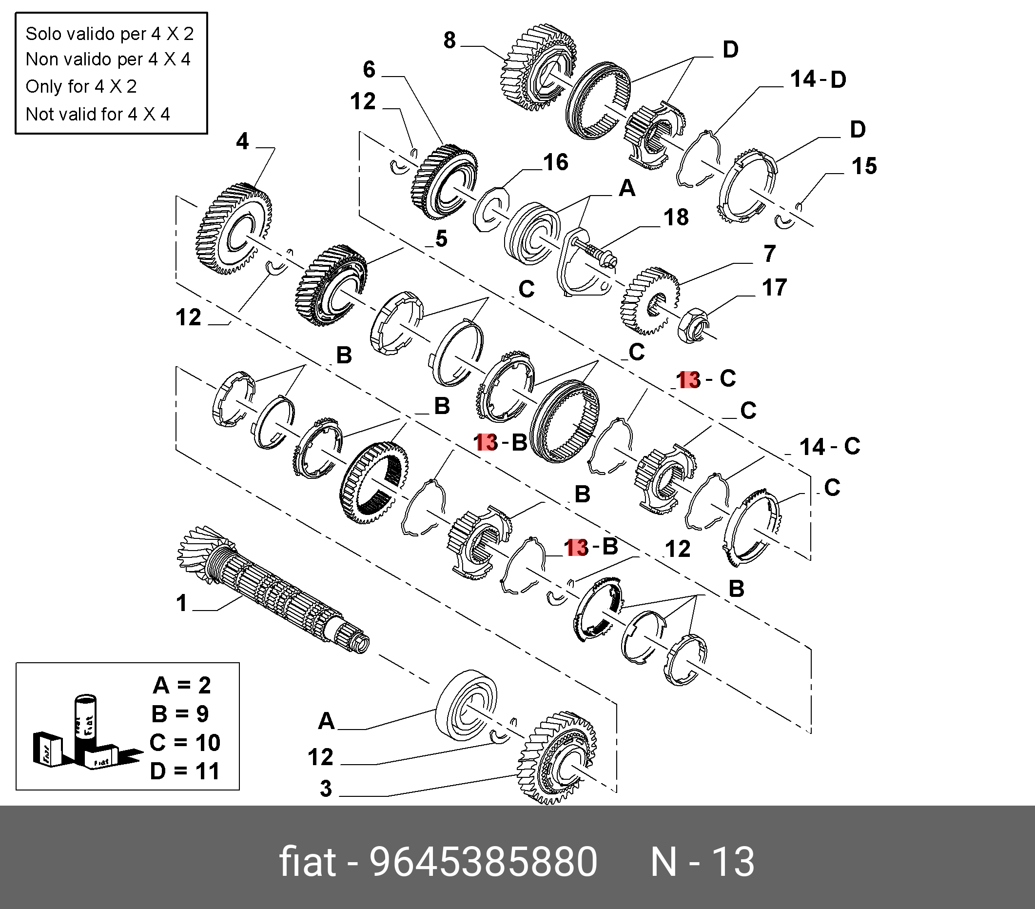 9645385880 FIAT/ALFA/LANCIA Кольцо пружинное
