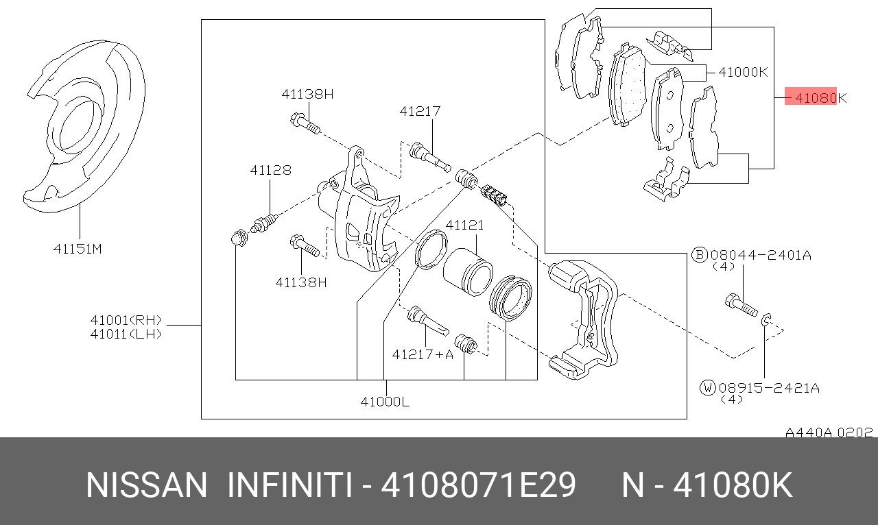 4108071E29 NISSAN 