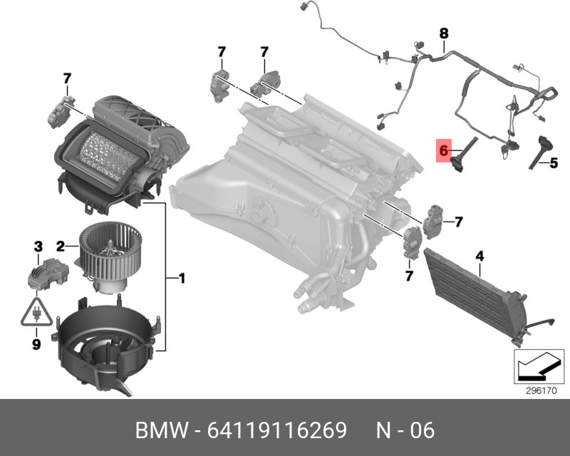 64119116269 BMW Датчик температуры испарителя