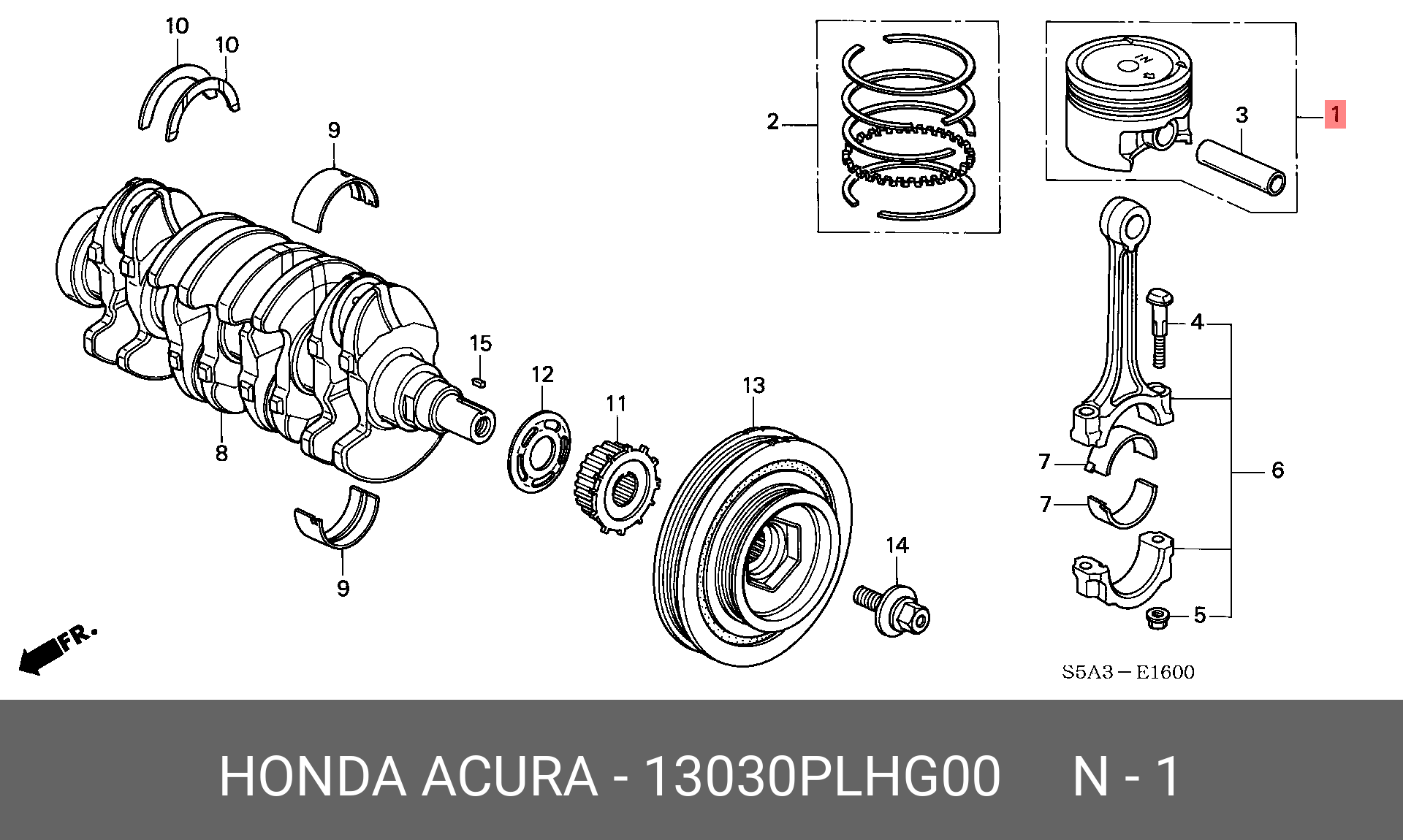 13030PLHG00 HONDA -