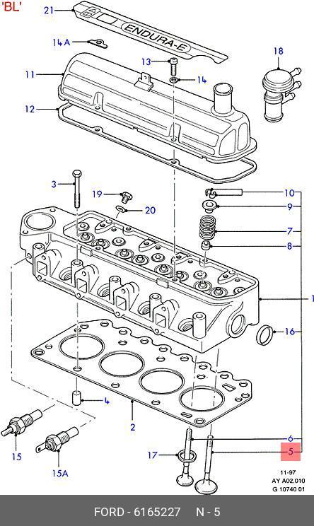 6165227 FORD Впускной клапан