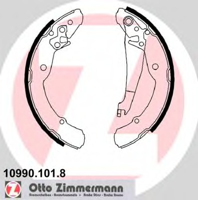 109901018 ZIMMERMANN Барабанные тормозные колодки