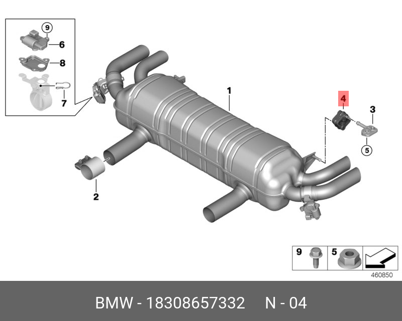 18308657332 BMW Резина Крепление