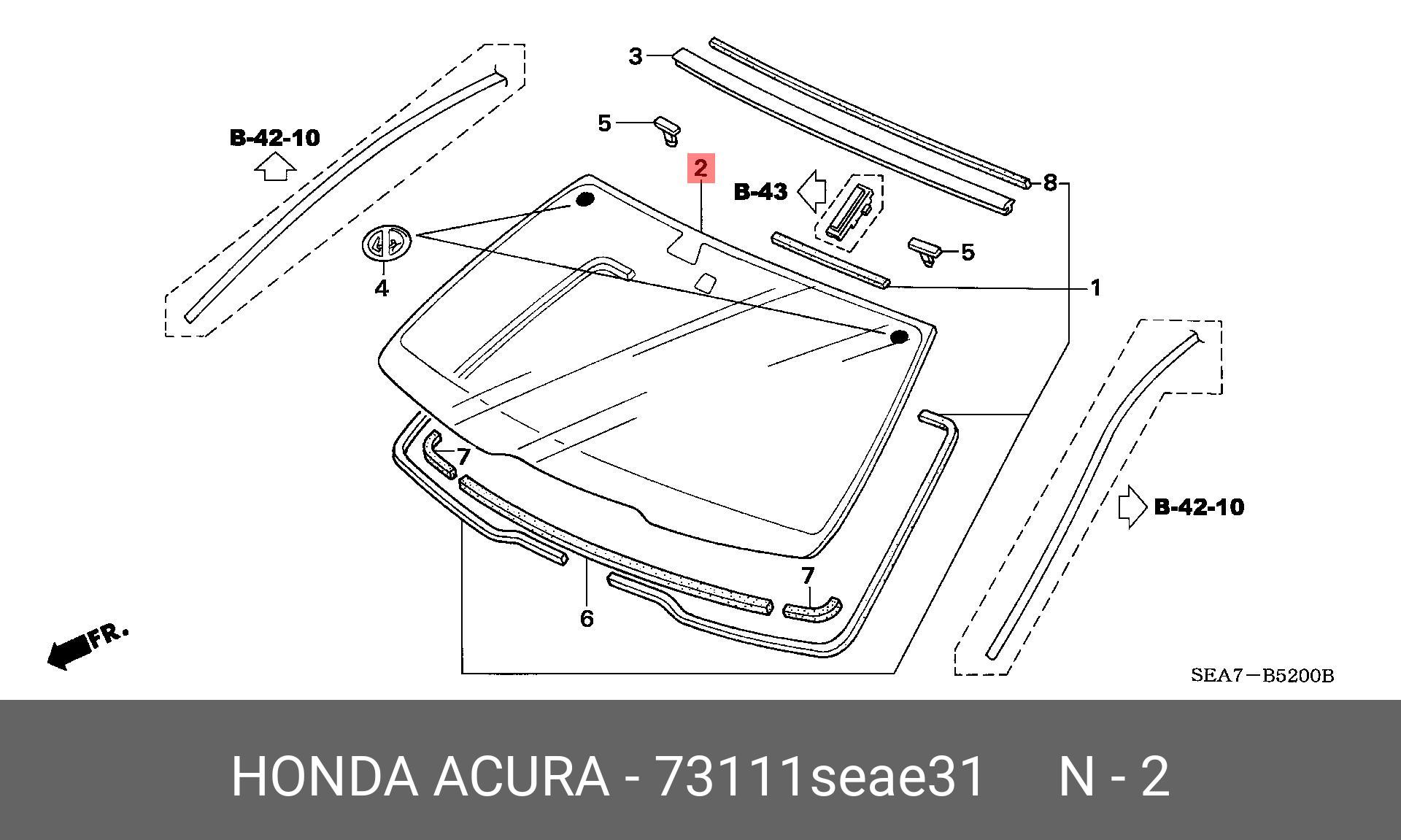 73111SEAE31 HONDA 