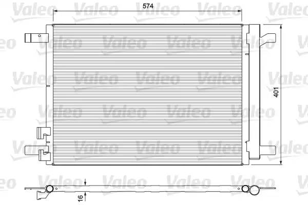 814375 VALEO Радиатор кондиционера