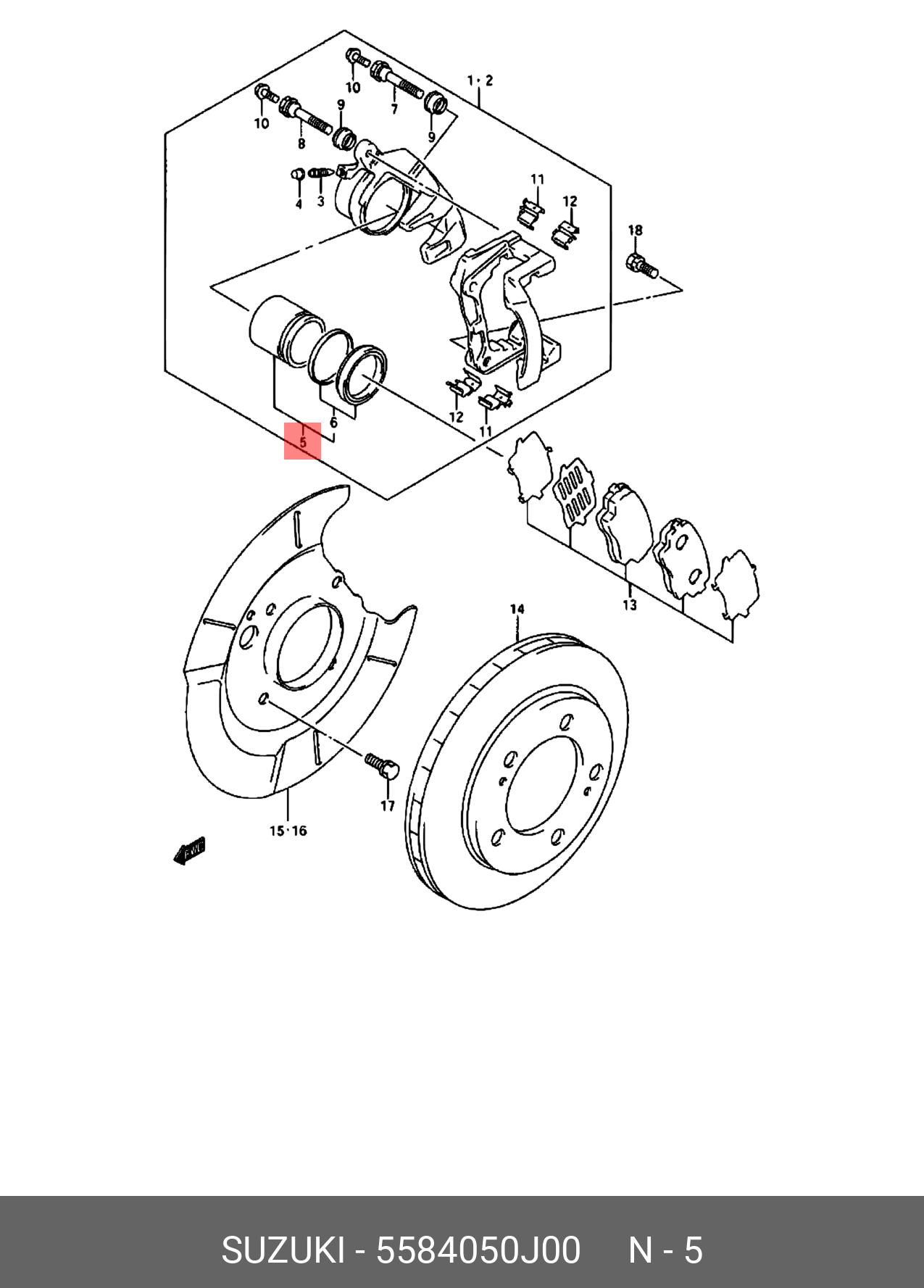 5584050J00 SUZUKI 