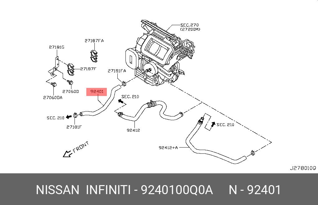 9240100Q0A NISSAN ШЛАНГ СИСТЕМЫ ОХЛАЖД