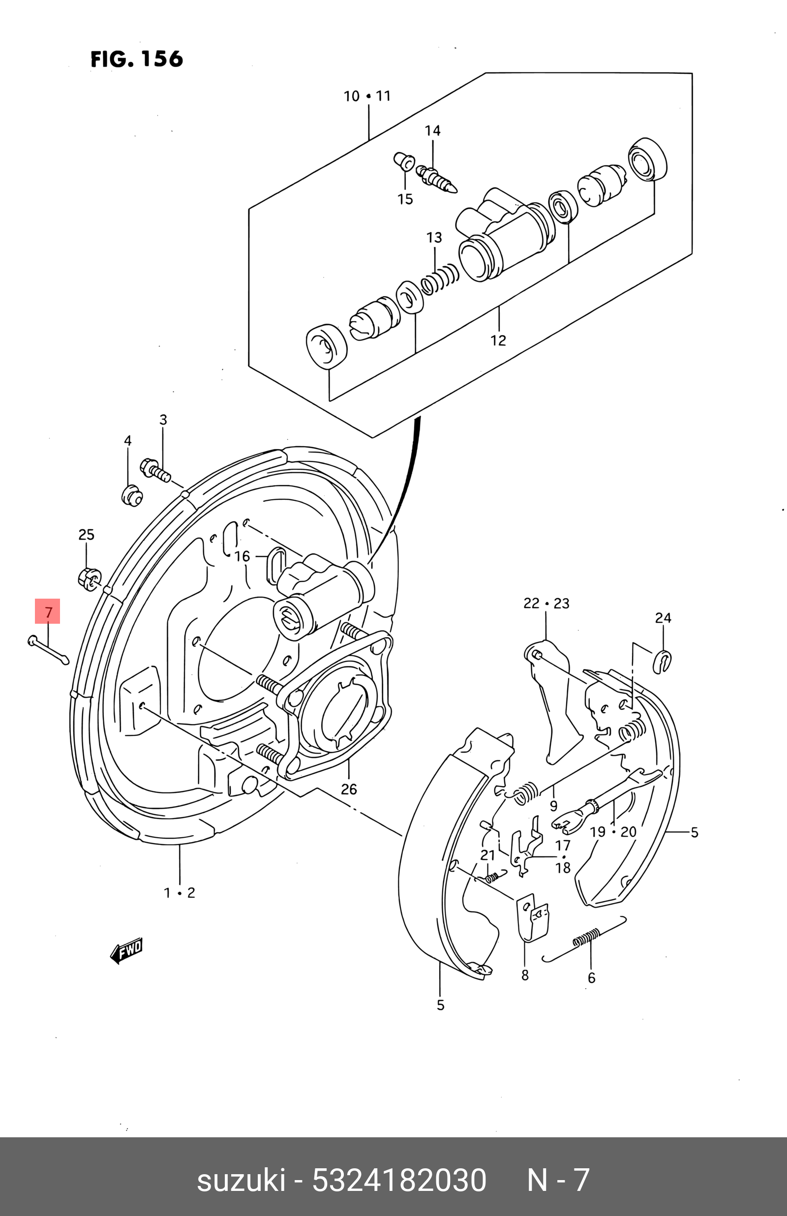 5324182030000 SUZUKI ШТИФТ БЕЗ РЕЗЬБЫ