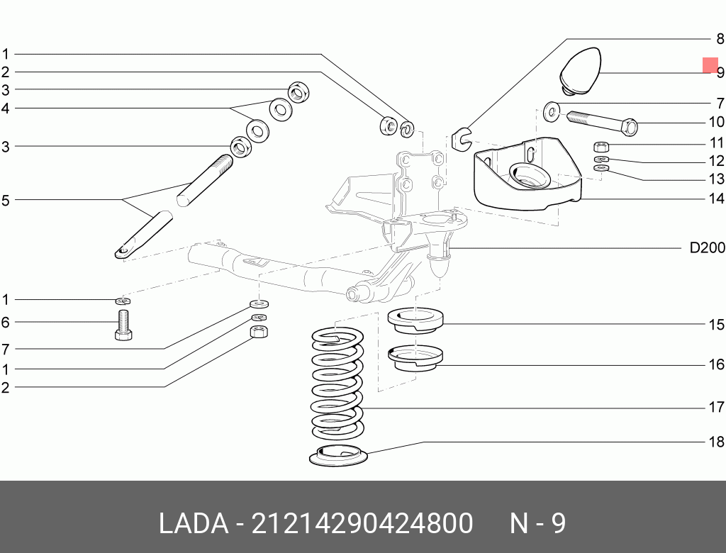 21214290424800 LADA Буфер хода отбоя передней подвески