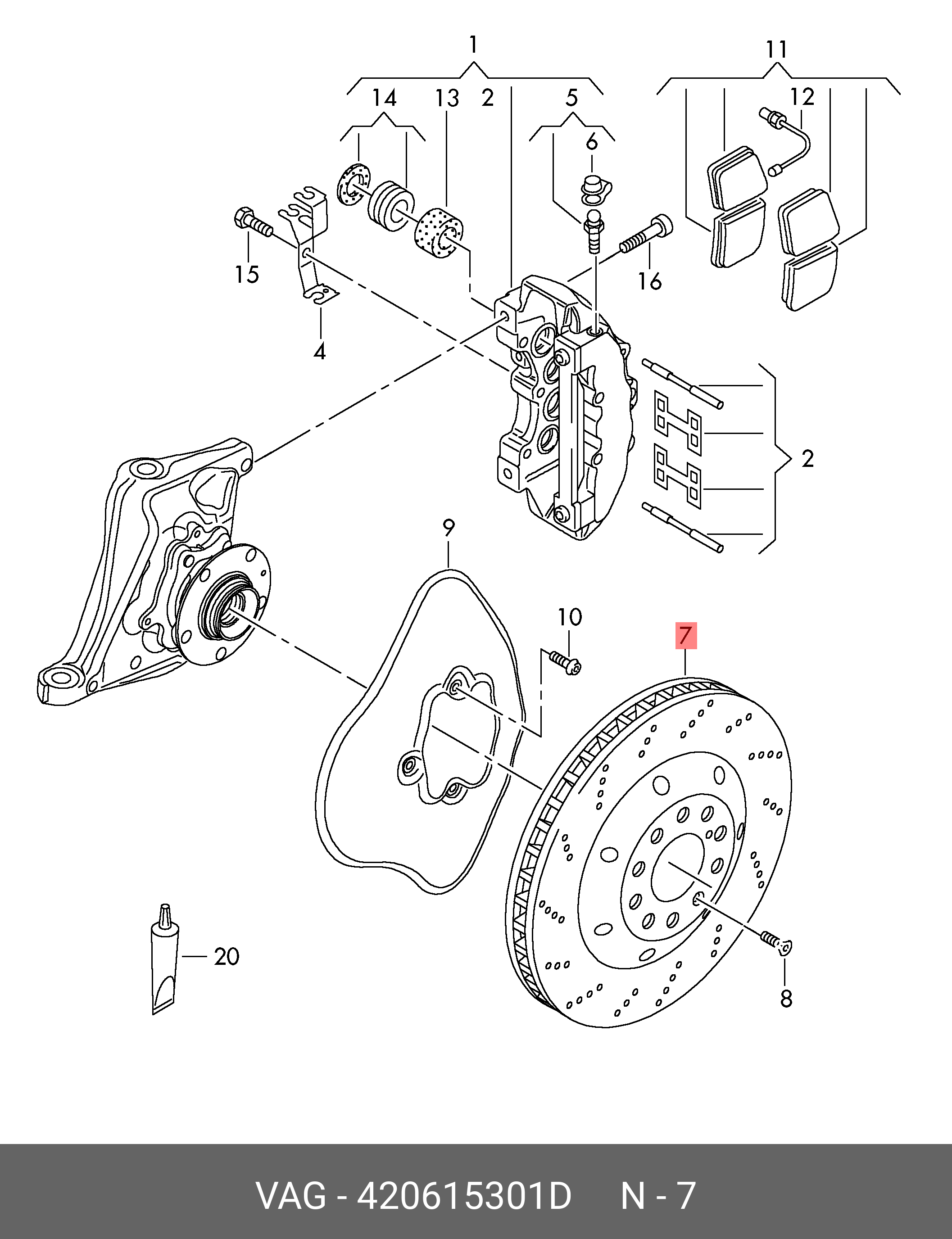 Диск тормозной LAMBORGHINI 420615301D