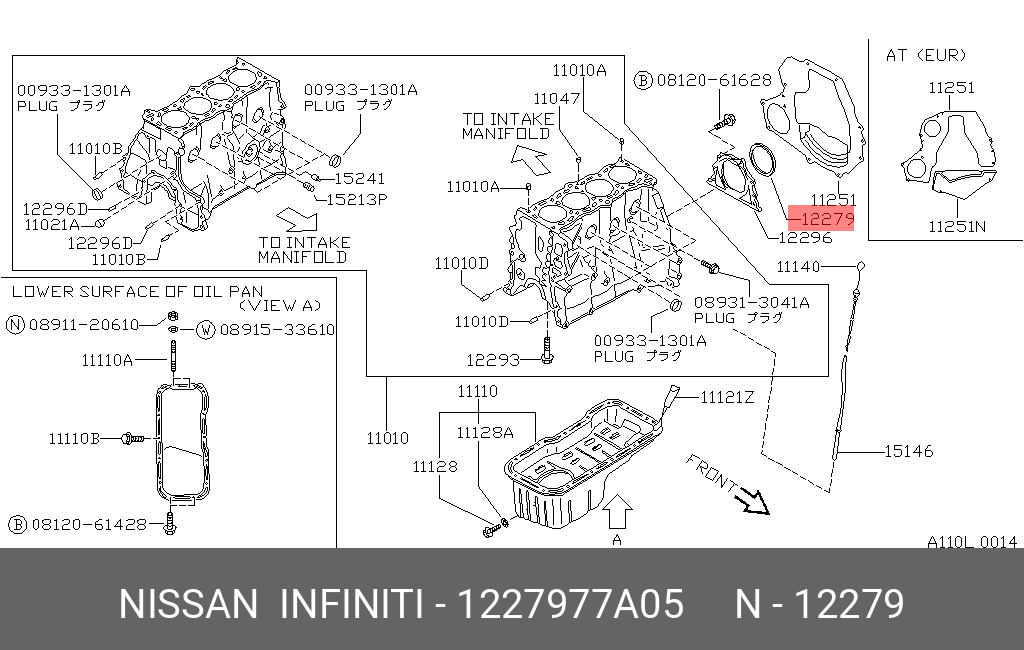 1227977A05 NISSAN Уплотняющее кольцо, коленчатый вал