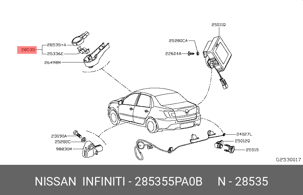 285355PA0B NISSAN ДАТЧИК ДОЖДЯ