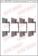 1091774 OJD (QUICK BRAKE) Комплектующие, колодки дискового тормоза
