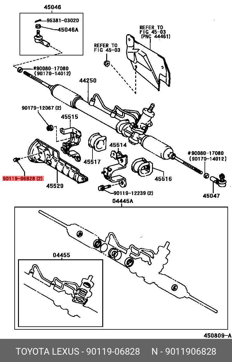 9011906828 TOYOTA БОЛТ С ШЕСТИГРАННОЙ ГОЛОВКОЙ